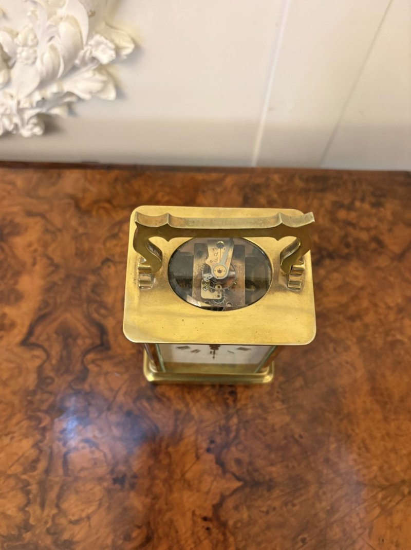 Antique French Brass Carriage Clock – 8 Day Movement - Image 2